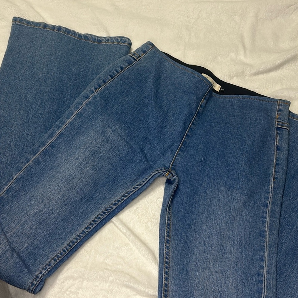 Light wash bell bottoms